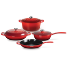 7-Piece Enamelled Cast Iron Cookware Set